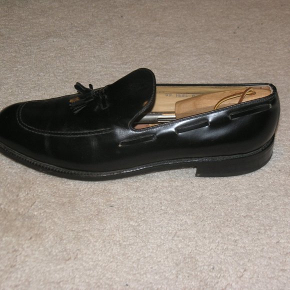 Nettleton Black Leather Tassel Loafers 14D main image 7